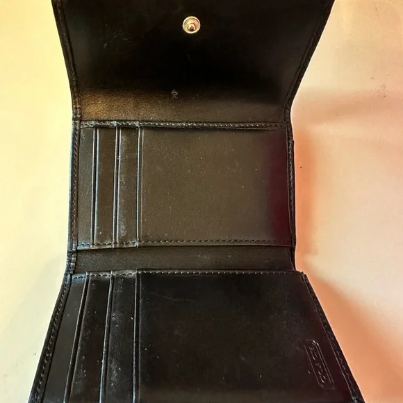 Coach Tri-fold Signature Jacquard Credit Card Wallet - Picture 5 of 5